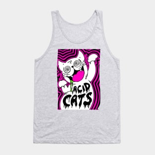 Acid cats - Catsondrugs.com - Techno, rave, edm, festival, techno, trippy, music, 90s rave, psychedelic, party, trance, rave music, rave krispies, rave flyer T-Shirt Tank Top